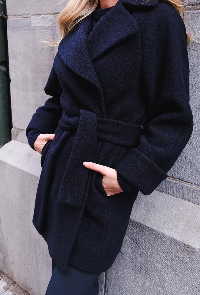 The Product by Vanessa Rudjord Wool Coat Mid Dk Blue 4