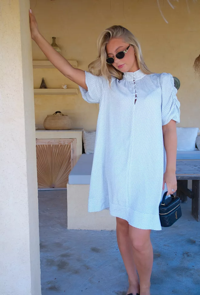 HiiL Studio Dream Dress White With Black Dots kjole 6