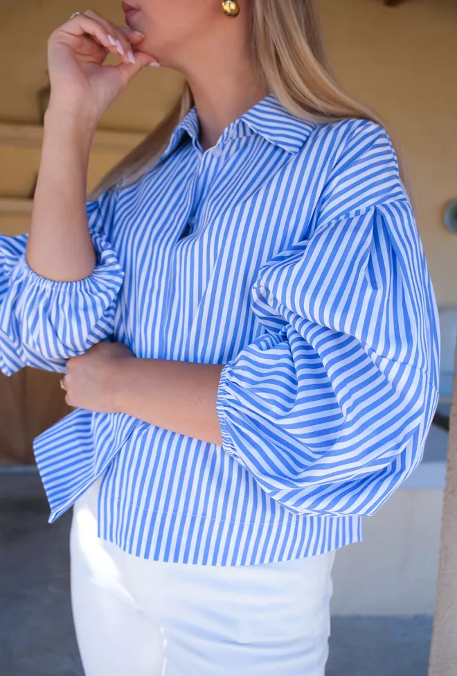 HiiL Studio Pure Shirt Blue Striped skjorte 5