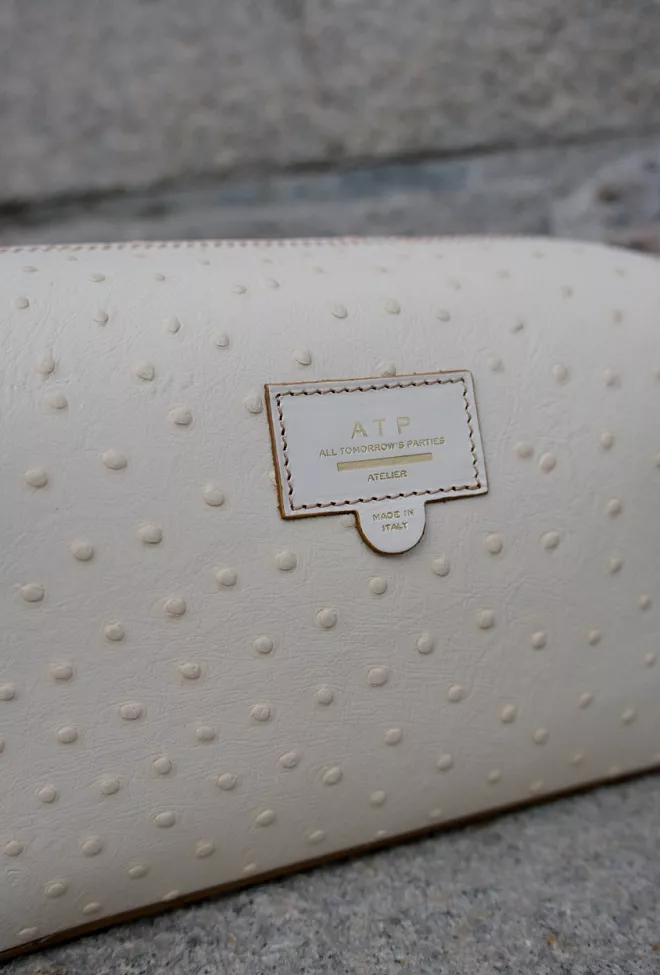 ATP Atelier Pomaia Linen Printed Ostrich Linen toalettmappe 4