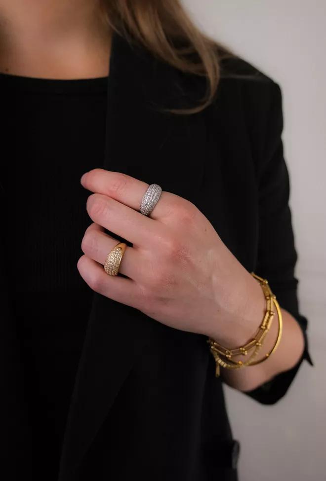 hiil studio jewelry bold crystal ring sølv 4