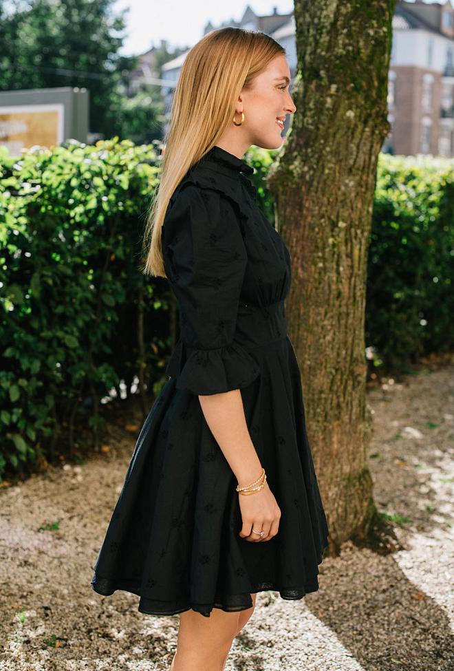 Pia Tjelta Hemingway Cotton Poplin Dress Black kjole 4
