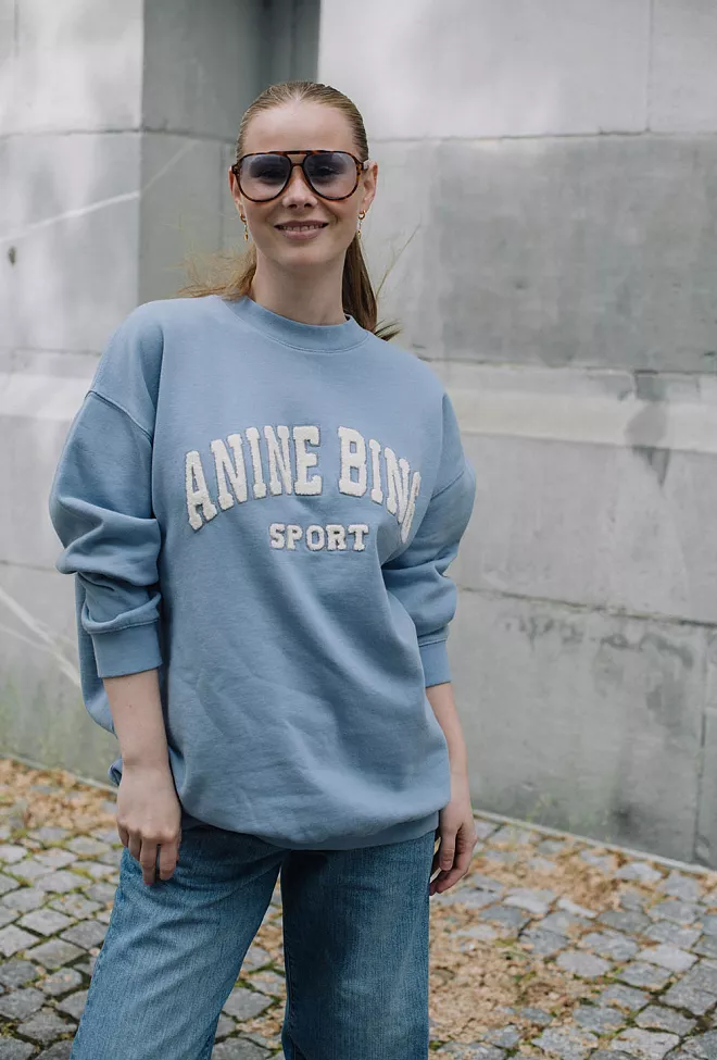 Anine Bing Tyler Sweatshirt Capri Blue collegegenser