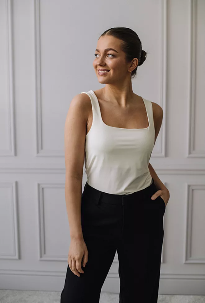 Rosemunde Billie Square Top Ivory topp 4