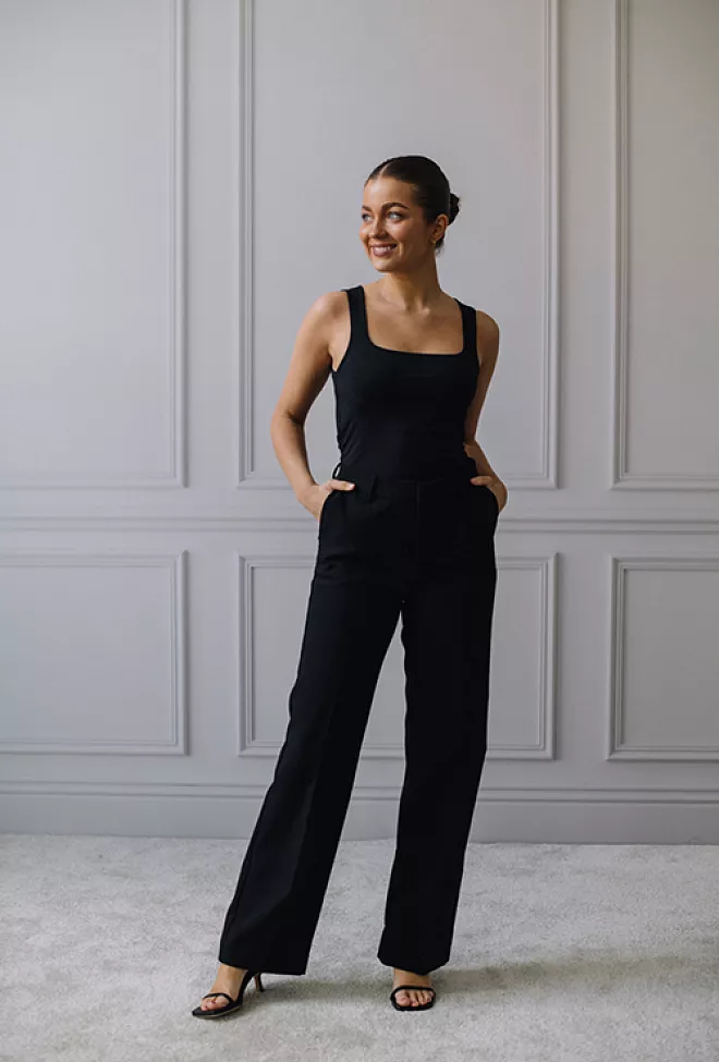Rosemunde Billie Square Top Black topp 2