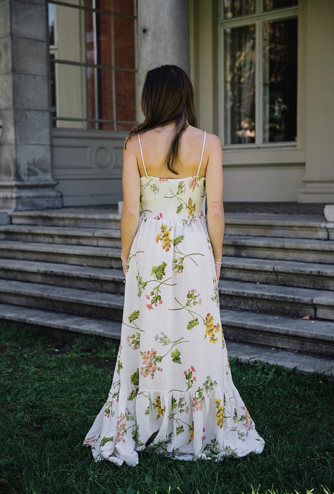 byTimo Linen Strap Dress Botanical kjole 6