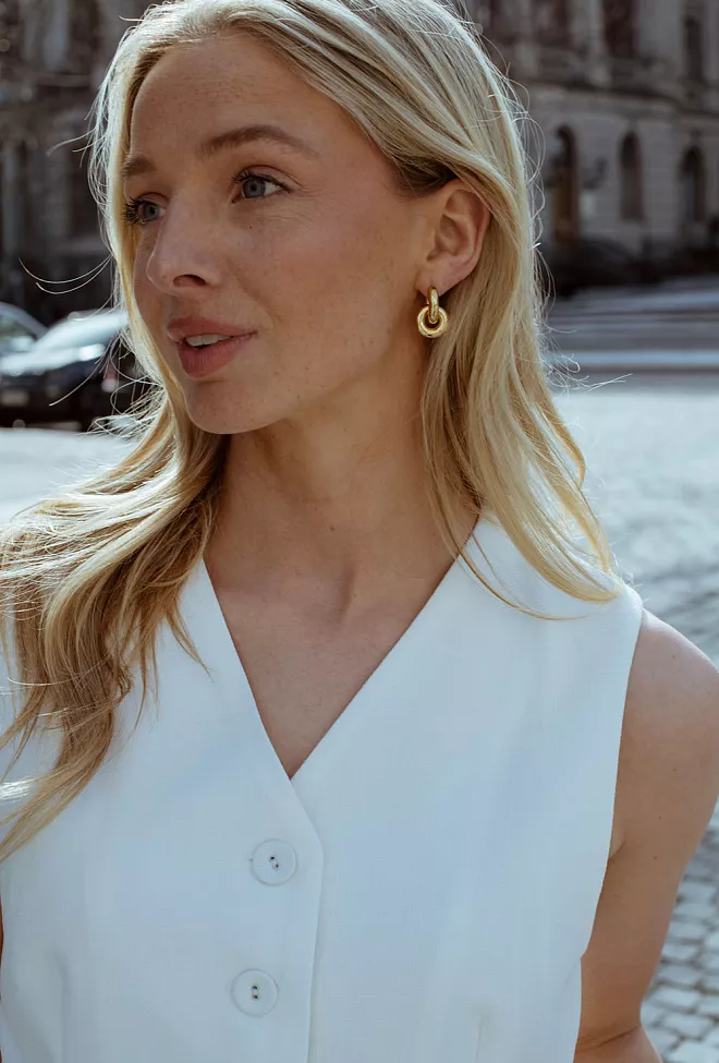 Lie Studio The Esther Earrings Gold øredobber
