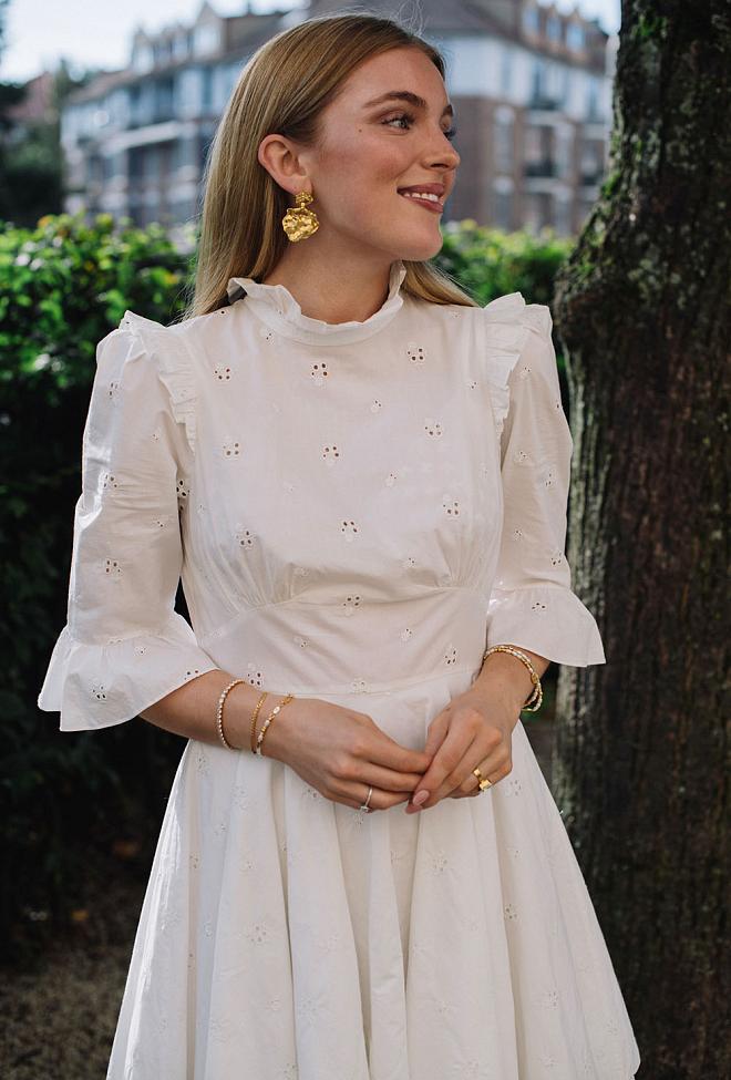 Pia Tjelta Hemingways Cotton Poplin Dress White kjole 5