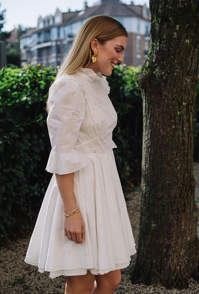 Pia Tjelta Hemingways Cotton Poplin Dress White kjole 3
