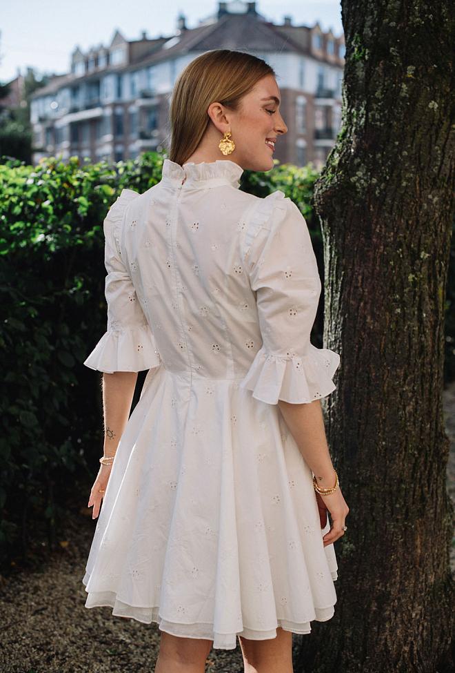 Pia Tjelta Hemingways Cotton Poplin Dress White kjole 4