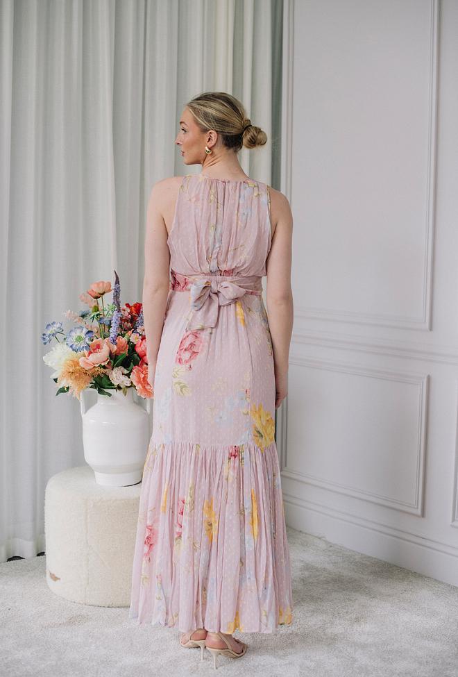 Dotted Georgette Halterneck Dress Flourish Wall 2