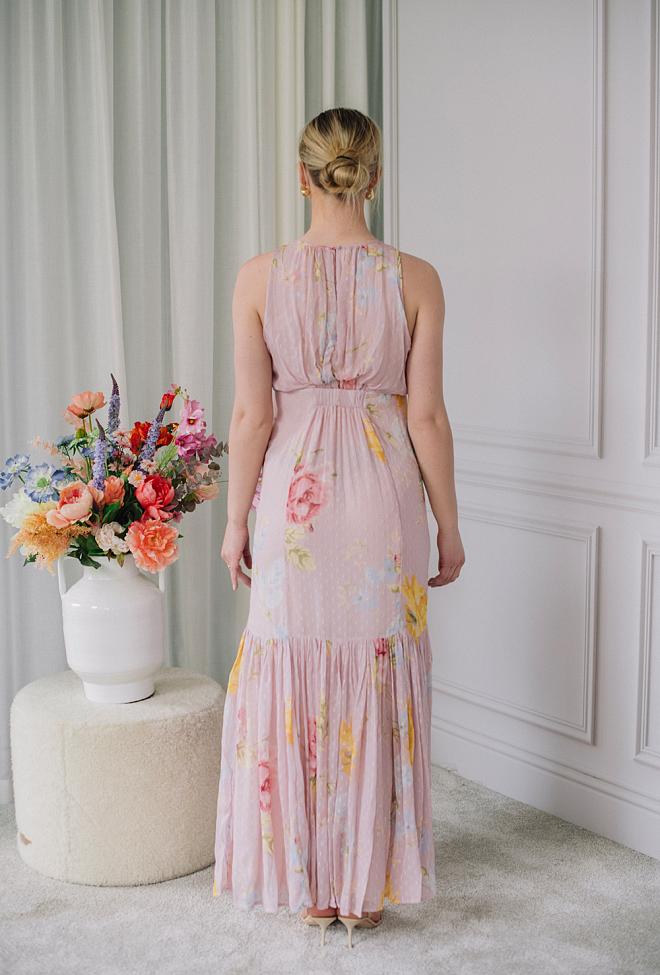 Dotted Georgette Halterneck Dress Flourish Wall 4