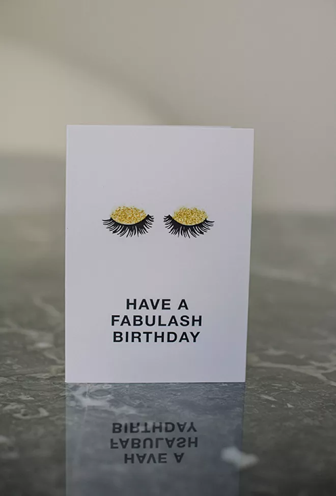 Cardsome Have A Fabulash Birthday A6 White/Glitter kort 2
