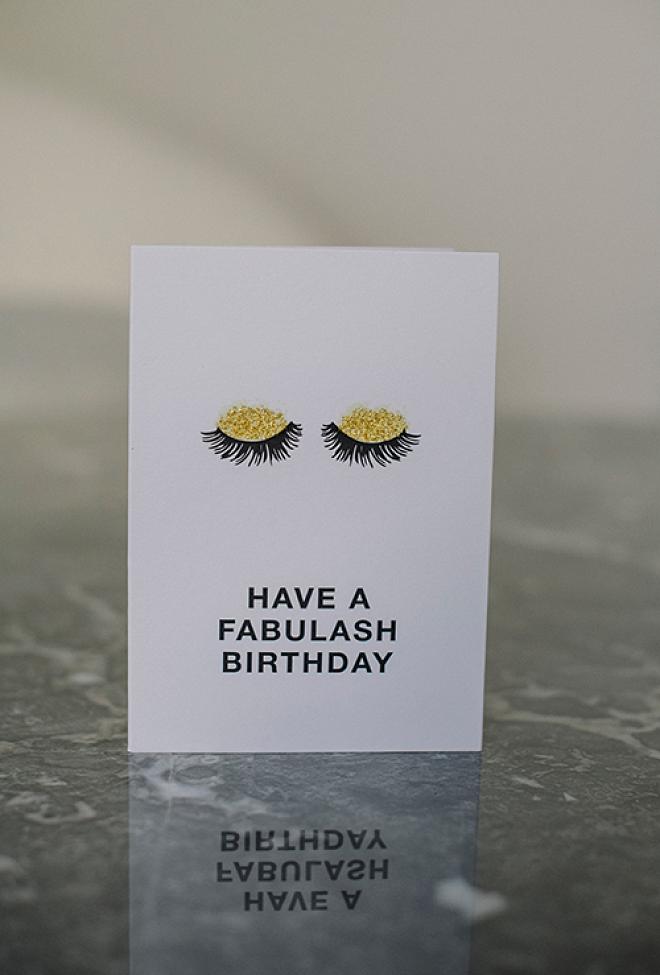Cardsome Have A Fabulash Birthday A6 White/Glitter kort 2