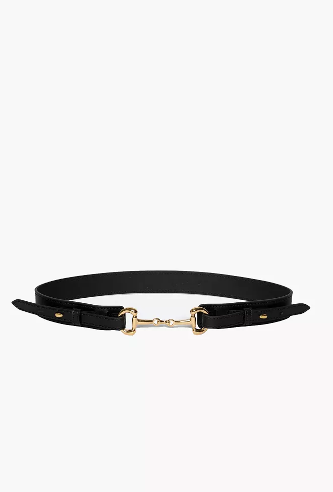 Andiata Gadia Leather Belt Black Golden Details belte 3