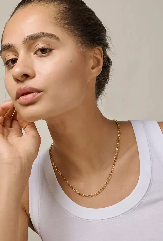 Enamel Copenhagen Medium Charm Necklace Gold smykke