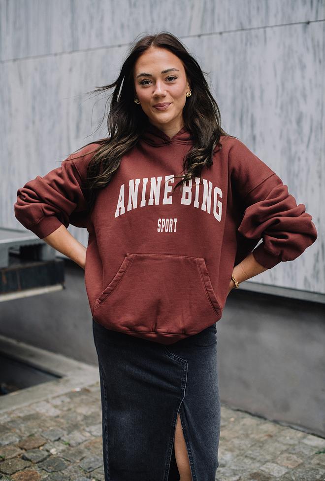 Anine Bing Harvey Sweatshirt Dark Cherry 3