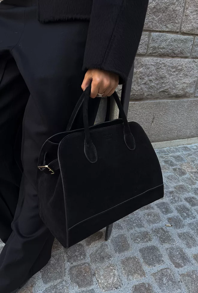 HiiL Studio x Jim Rickey HiiL Tote Suede Black veske sort 5