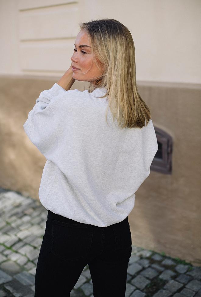 Anine Bing genser Jaci Sweatshirt California Washed Heather Grey 7
