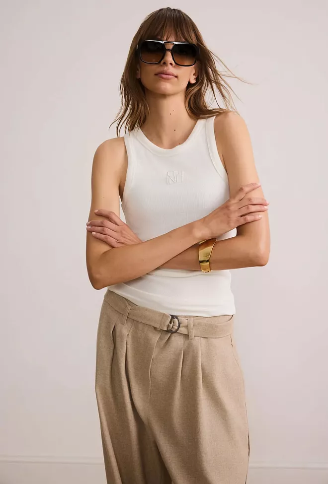 Lune Active Mila Logo Soft Tanktop Marshmellow singlet