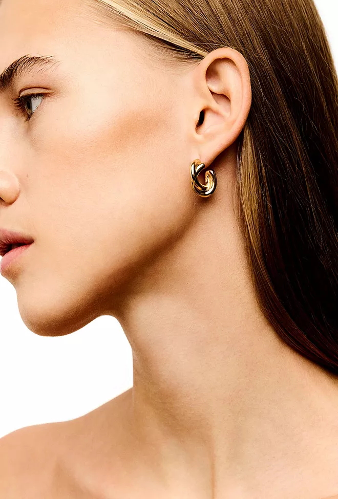 Lie Studio The Diana Earrings Gold øredobber 2