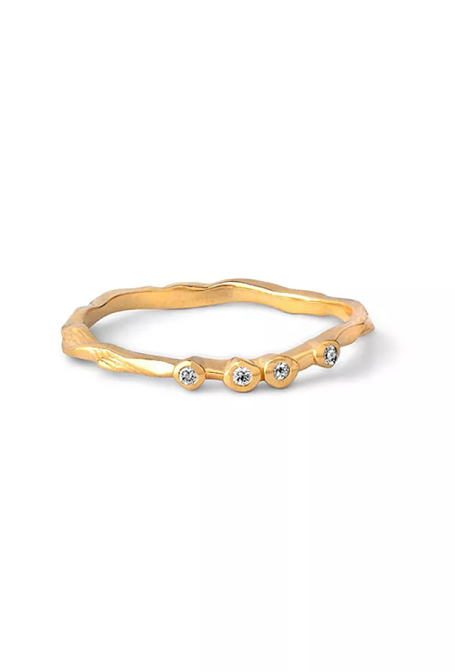 Enamel Copenhagen Lily Ring Gold ring