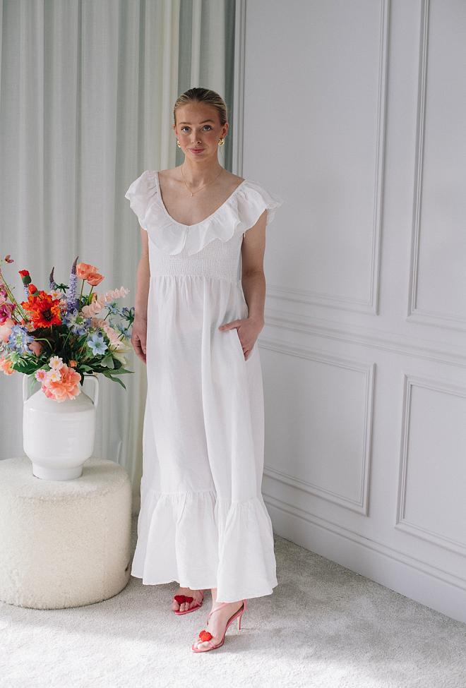 ByTiMo Linen Smock Dress Perfect White 7
