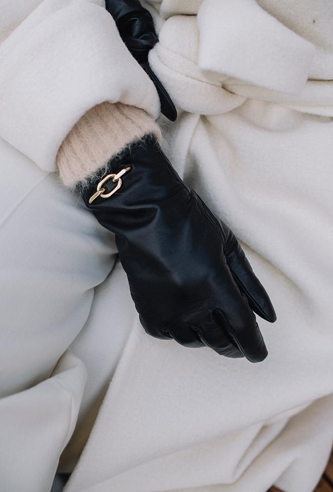 Anine Bing Signature Link Gloves Black skinnhansker 4