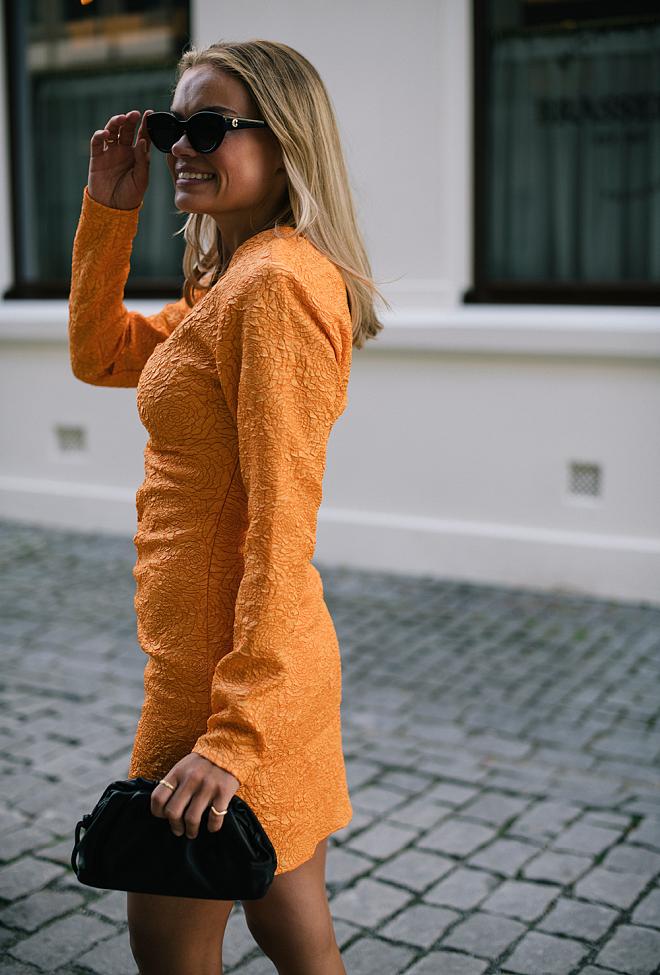 Gestuz Maisie Dress Flame Orange Festkjole 5