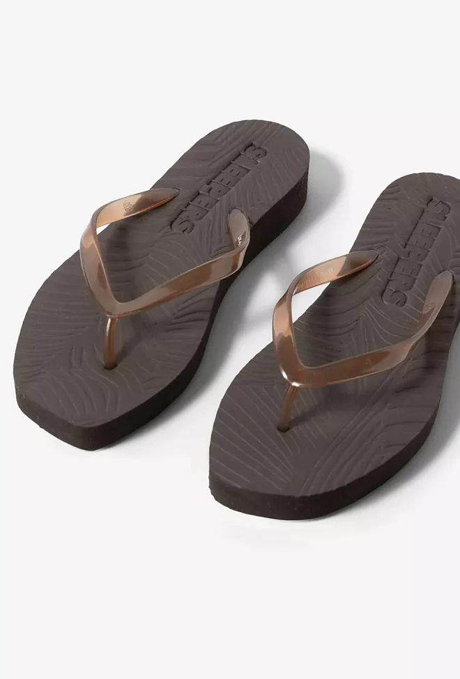 Sleepers Tapered Platform Flip Flops Brown Transparent sandaler 3