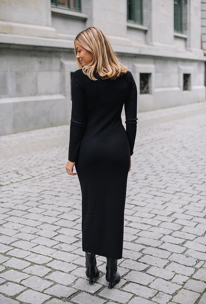 House of Dagmar Merino Knit Dress Black 7