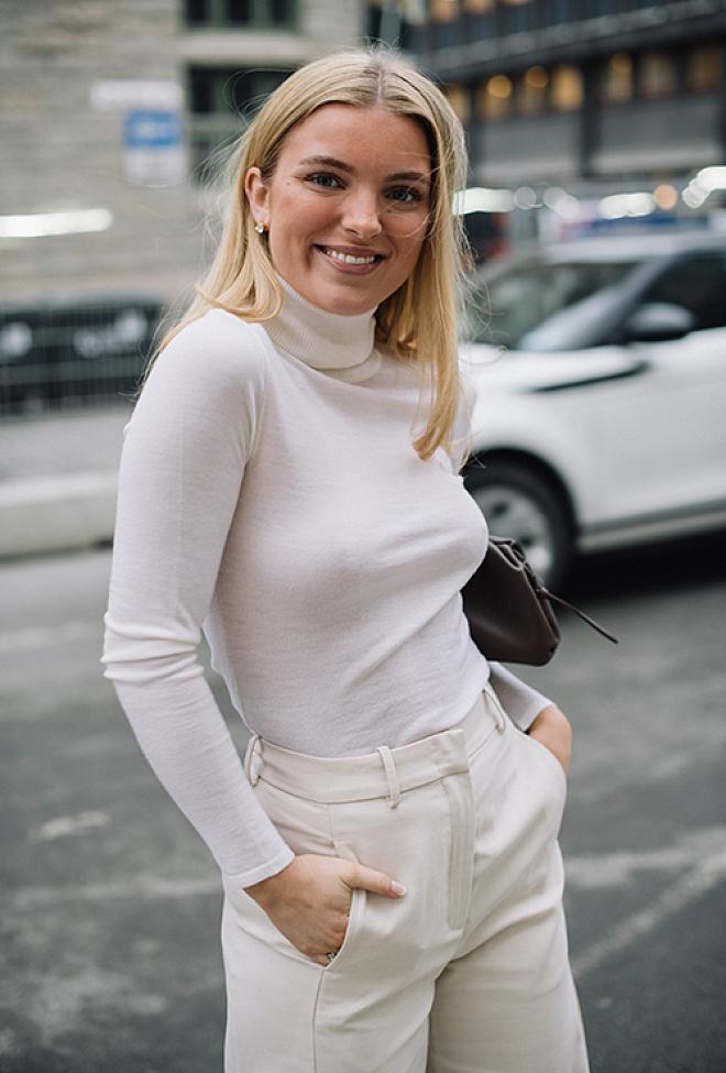 The Product Wmn Merino Polo sweater Off white genser