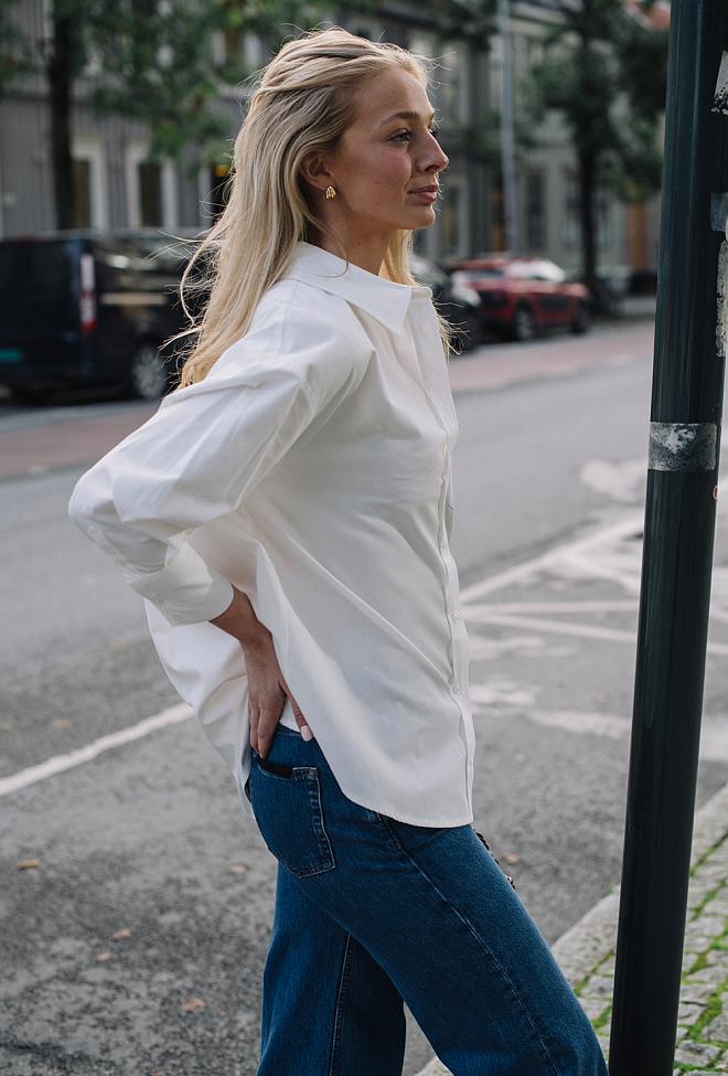 Anine Bing Mika Shirt White skjorte 2