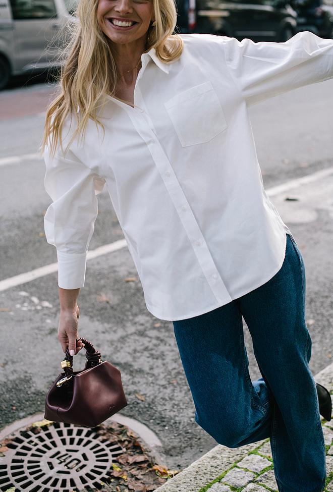 Anine Bing Mika Shirt White skjorte 1