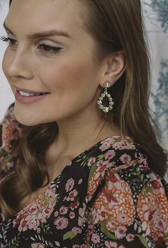 Caroline Svedbom Mini Delia Earring Gold Chrysolite/Peridot øredobber