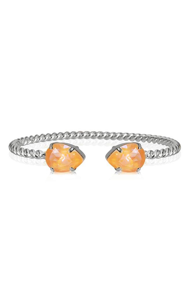 Caroline Svedbom Mini Drop Bracelet Rhodium Peach Delite armbånd