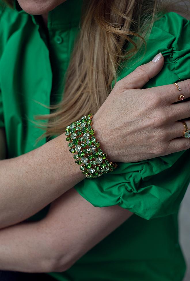 Caroline Svedbom x HiiL Studio Multi Cuff Bracelet Gold Green Combo armbånd