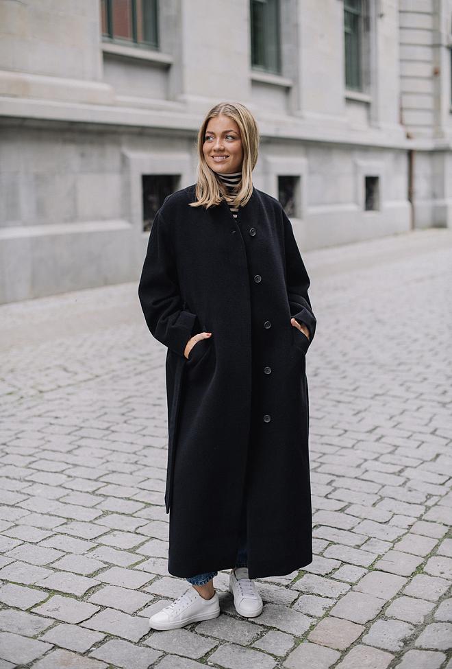 Dagmar Oversize Belted Coat Black  2