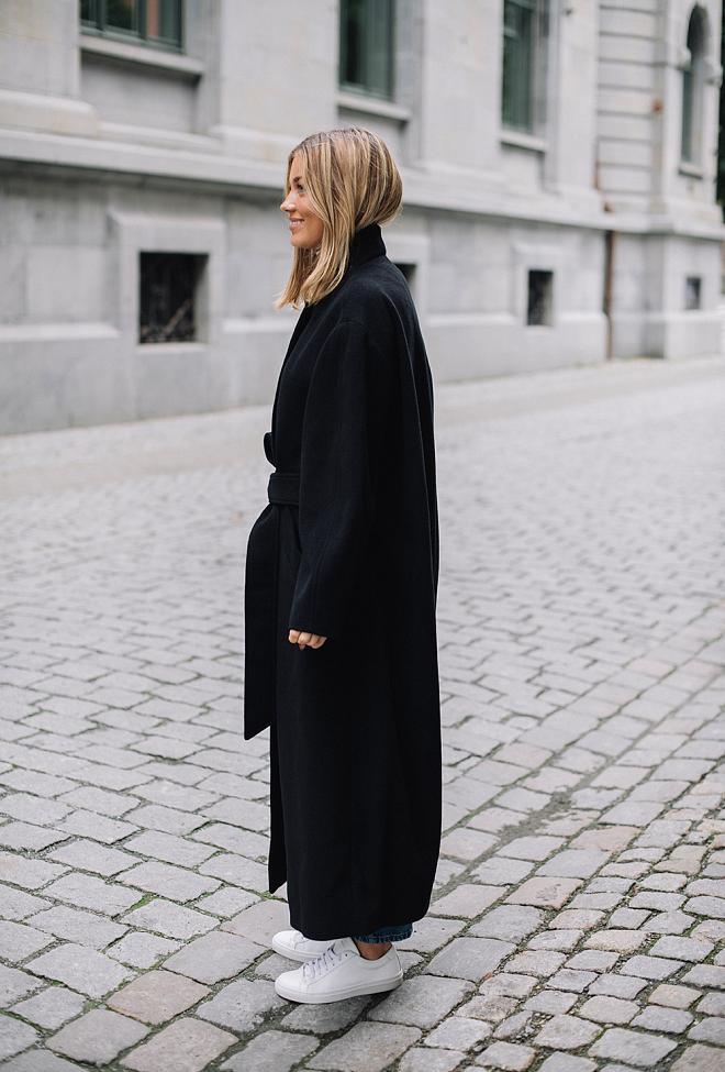 Dagmar Oversize Belted Coat Black  6