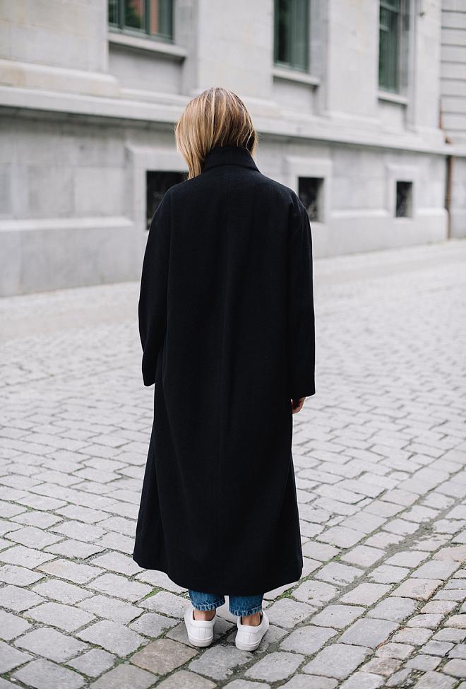 Dagmar Oversize Belted Coat Black  7