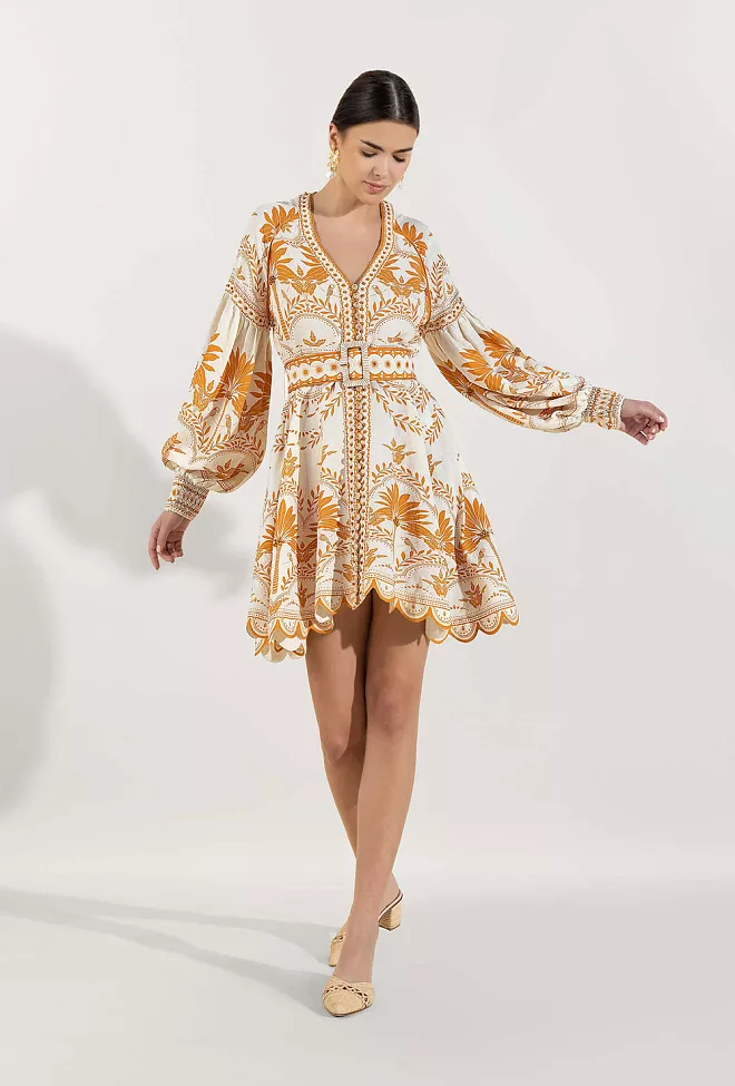 Scarlett Poppies Palm Springs Mini Dress Golden Oak minikjole