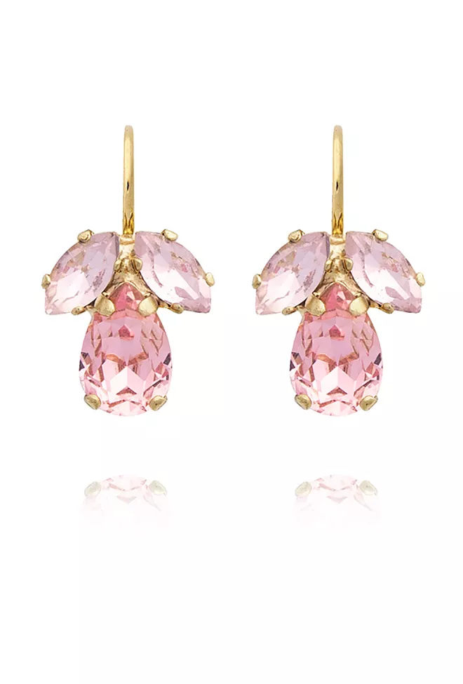 Caroline Svedbom Petite Timo Earrings Gold Light Rose Combo