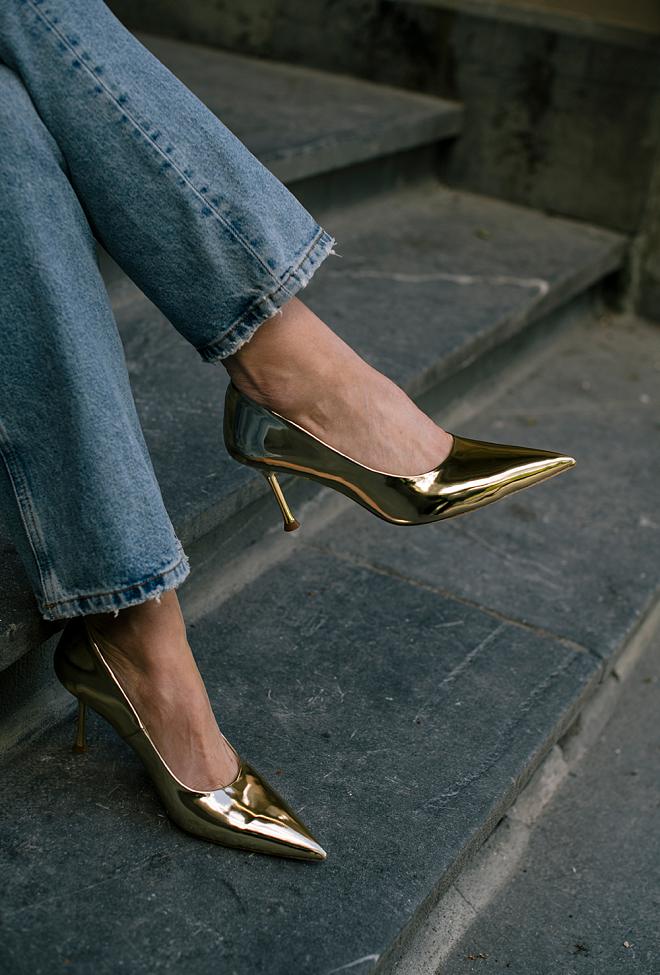Anny Nord Perfect Pumps 75 Gold Mirror