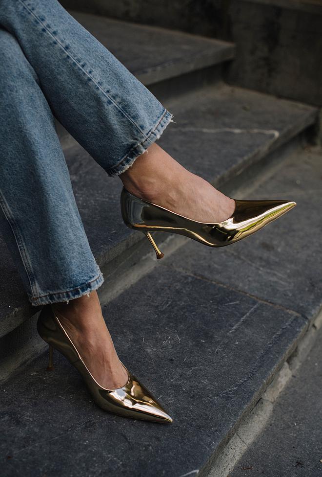 Anny Nord Perfect Pumps 75 Gold Mirror 2