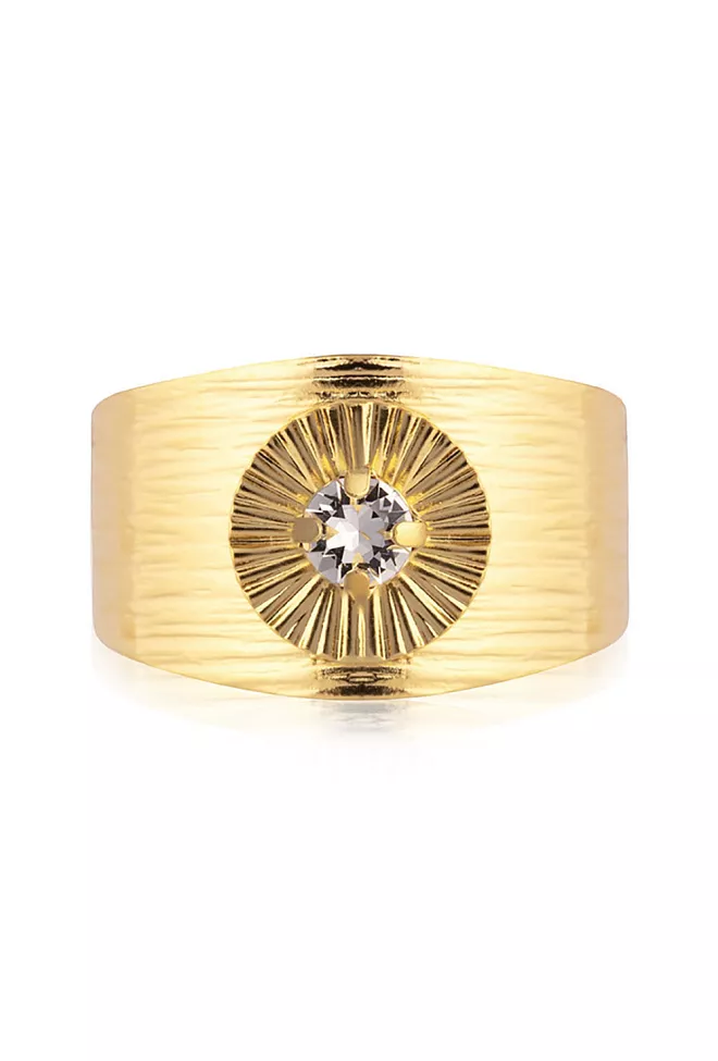 Caroline Svedbom Odessa Ring Gold Crystal ring 2
