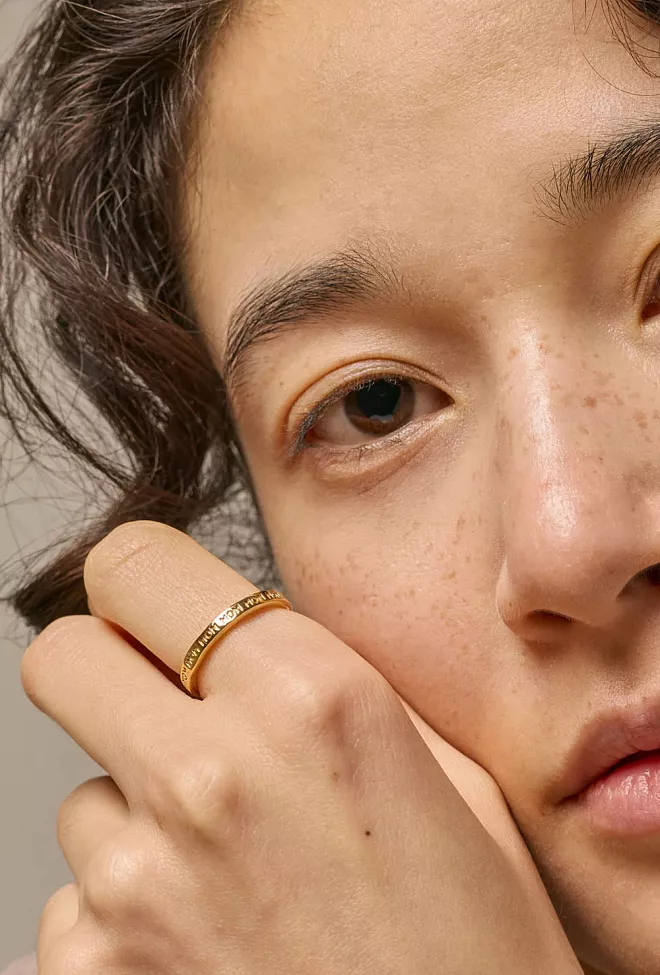 Enamel Copenhagen Mom Ring Gold ring