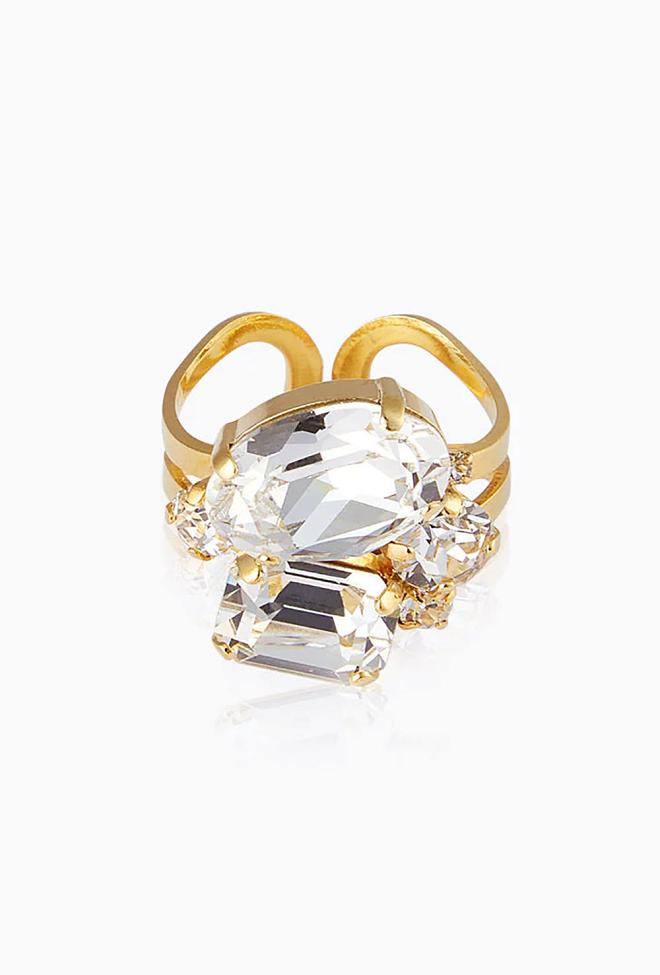Caroline Svedbom Mini Carolina Ring Gold Crystal ring 2
