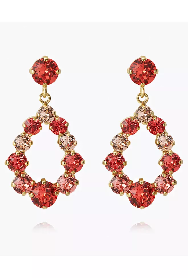 Caroline Svedbom Mini Delia Earrings Gold Peach Combo øredobber 2