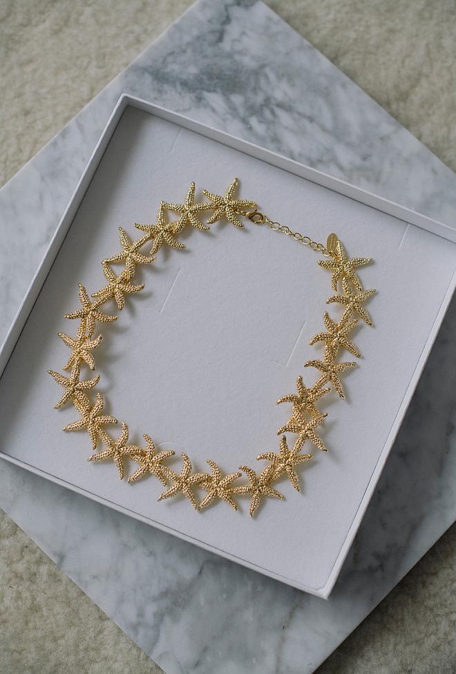 Sea Star Statement Necklace Gold Gold