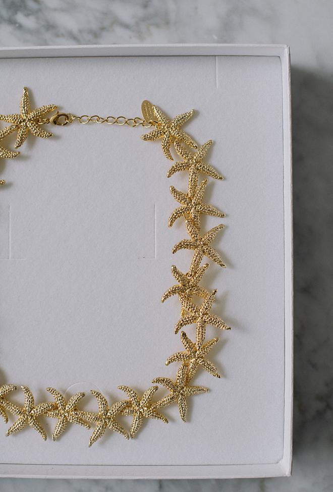 Sea Star Statement Necklace Gold Gold 2